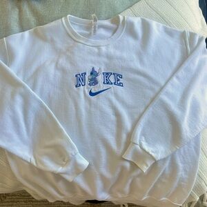 Nike White Stitch Embroidered Crewneck